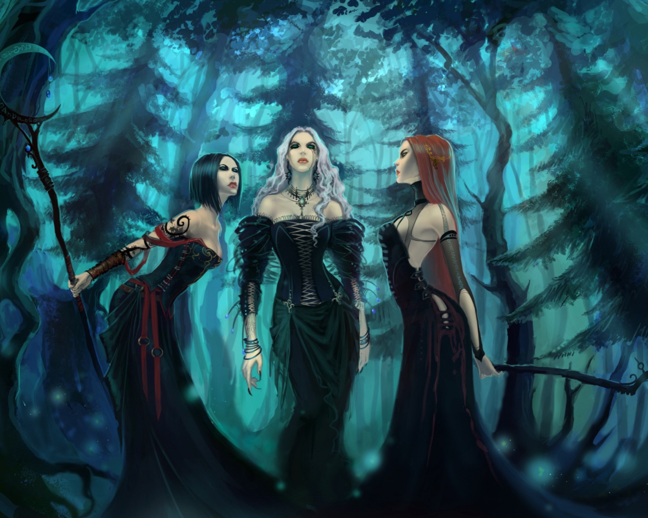Three Witches wallpaper 1280x1024