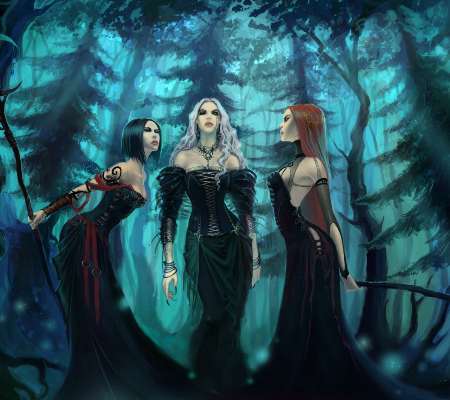 Das Three Witches Wallpaper 1440x1280