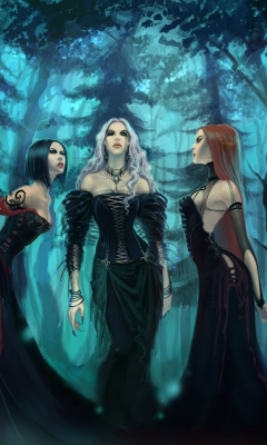 Fondo de pantalla Three Witches 240x400