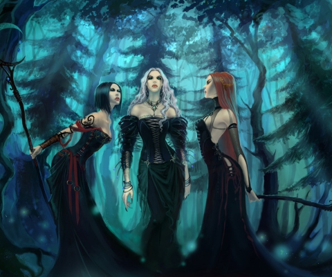 Fondo de pantalla Three Witches 480x400