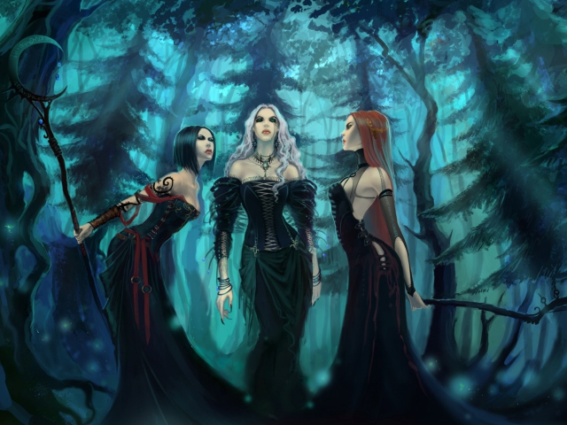 Das Three Witches Wallpaper 640x480