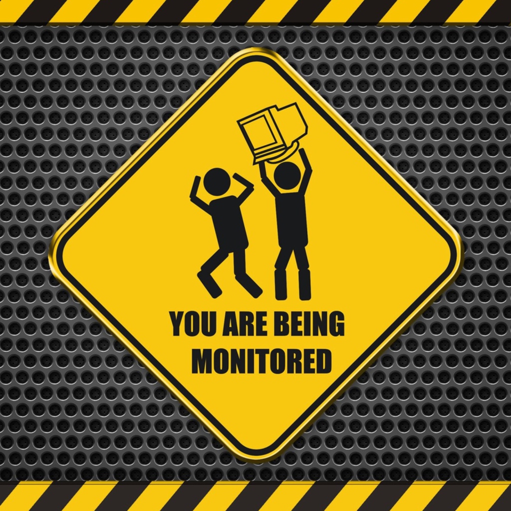 Das You Are Being Monitored Wallpaper 1024x1024