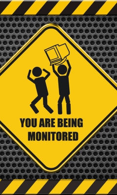 Das You Are Being Monitored Wallpaper 240x400