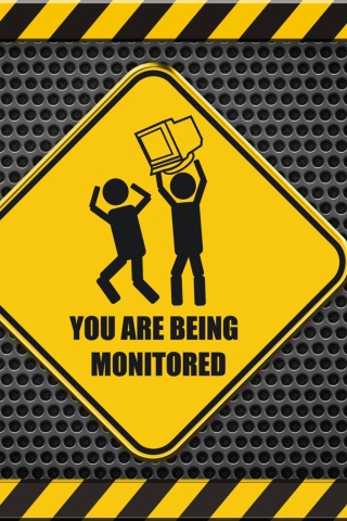Das You Are Being Monitored Wallpaper 320x480