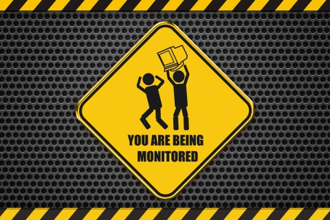 Das You Are Being Monitored Wallpaper 480x320