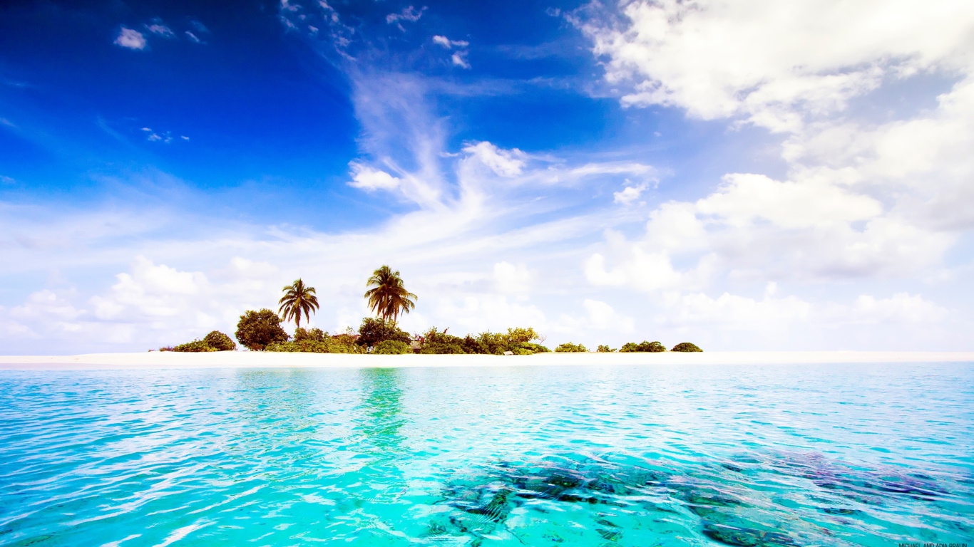Sfondi Maldives Island 1366x768