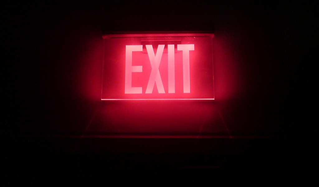 Das Neon Exit Wallpaper 1024x600