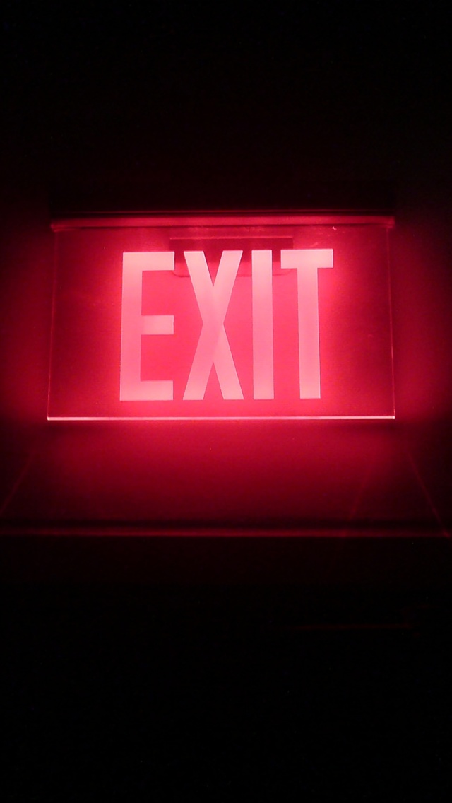 Neon Exit wallpaper 640x1136