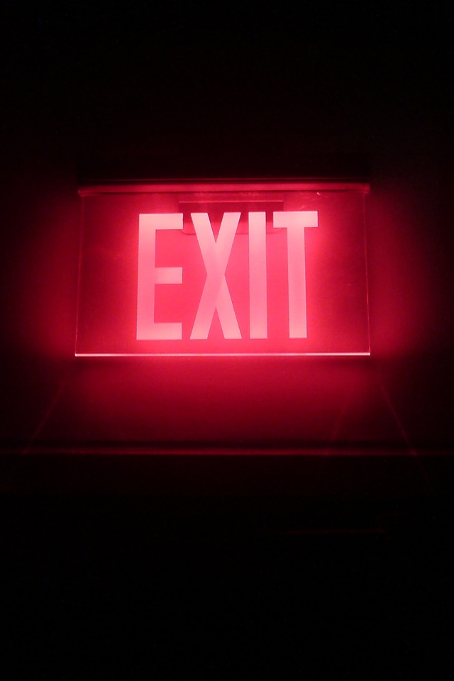 Neon Exit wallpaper 640x960
