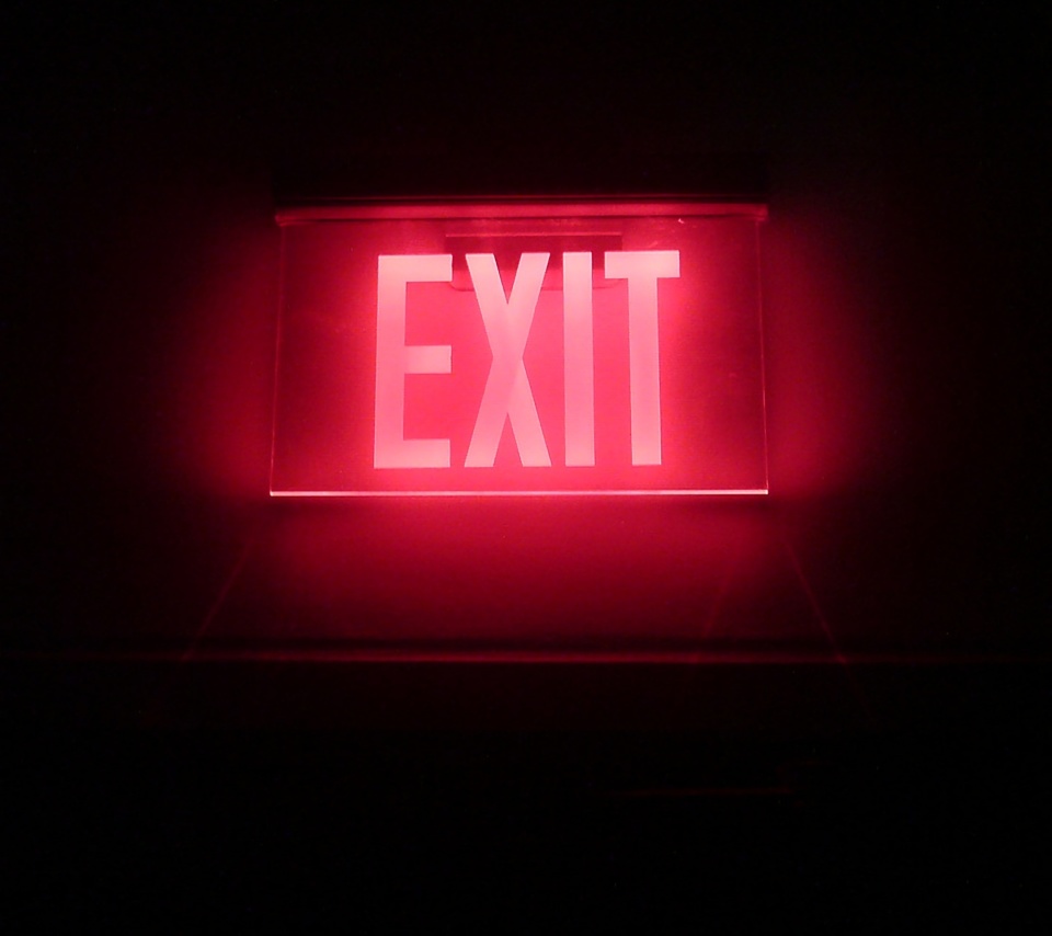 Neon Exit wallpaper 960x854