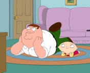Das Family Guy - Stewie Griffin With Peter Wallpaper 176x144