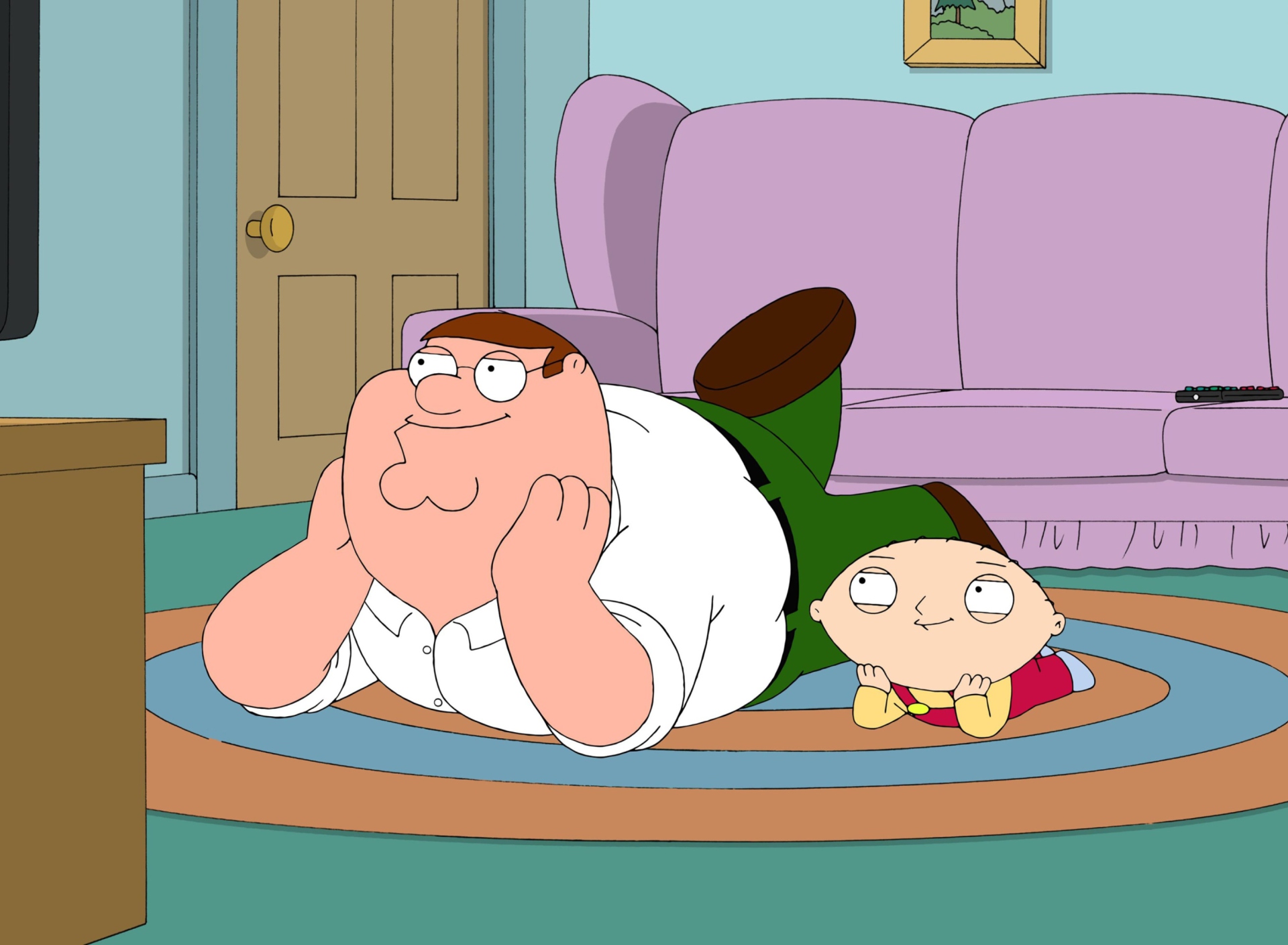 Family Guy - Stewie Griffin With Peter wallpaper 1920x1408