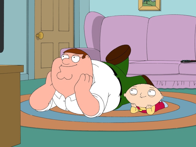 Das Family Guy - Stewie Griffin With Peter Wallpaper 640x480