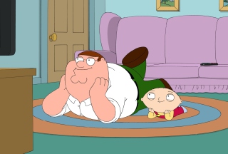 Family Guy - Stewie Griffin With Peter - Obrázkek zdarma 