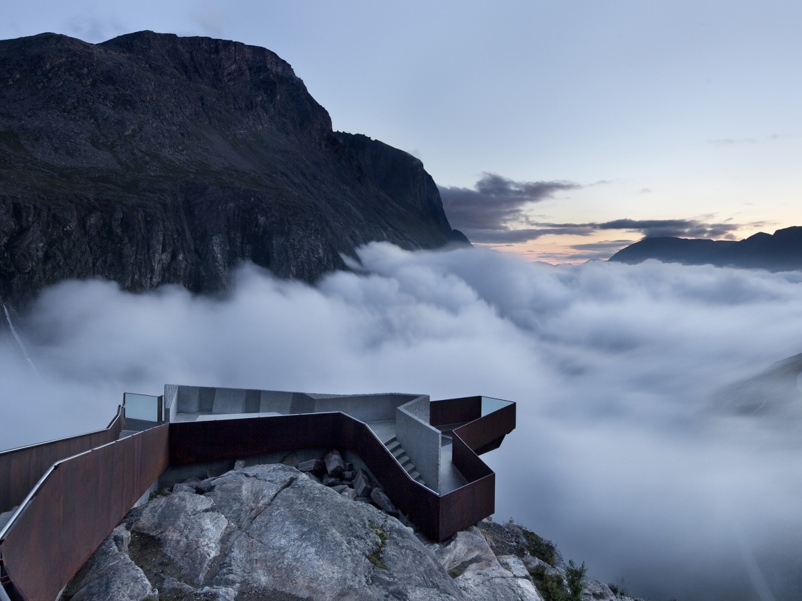 Sfondi Trollstigen Norwegian Mountain 1152x864