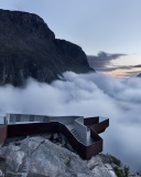 Das Trollstigen Norwegian Mountain Wallpaper 128x160