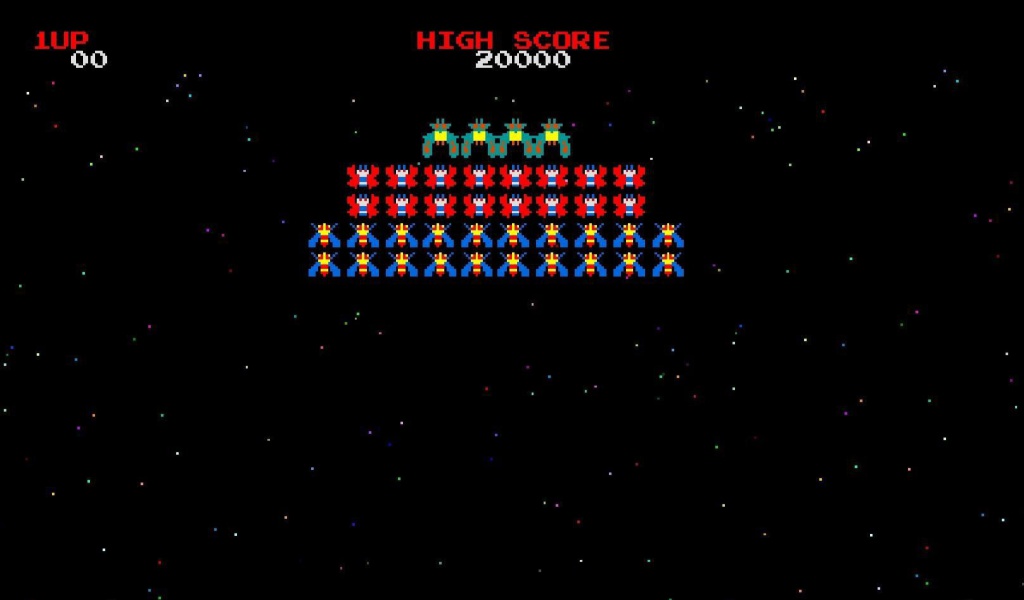 Обои Galaxian Galaga Nintendo Arcade Game 1024x600