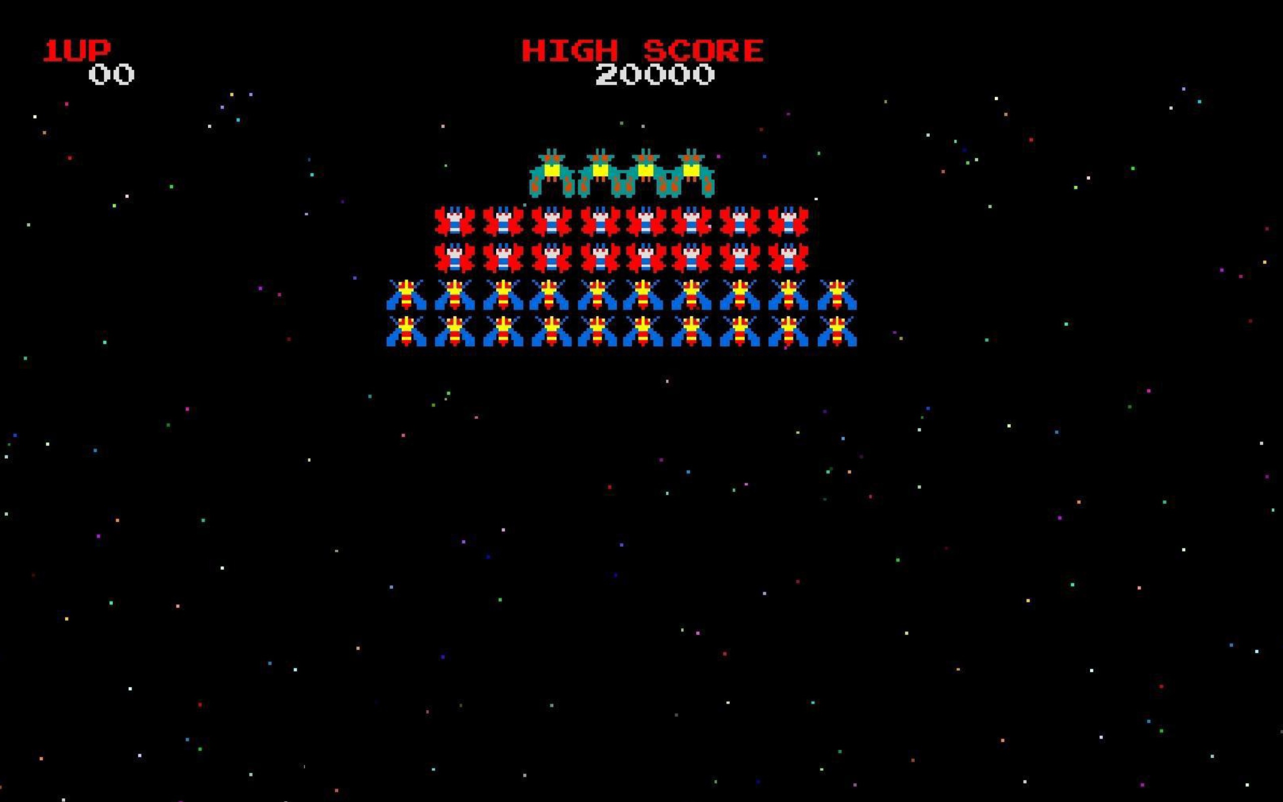 Das Galaxian Galaga Nintendo Arcade Game Wallpaper 2560x1600