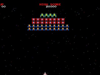 Das Galaxian Galaga Nintendo Arcade Game Wallpaper 320x240