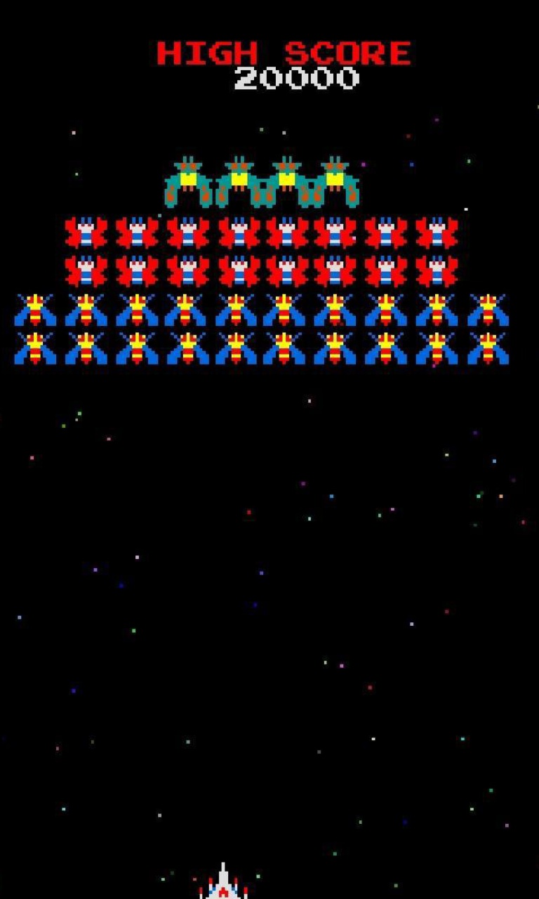Das Galaxian Galaga Nintendo Arcade Game Wallpaper 768x1280