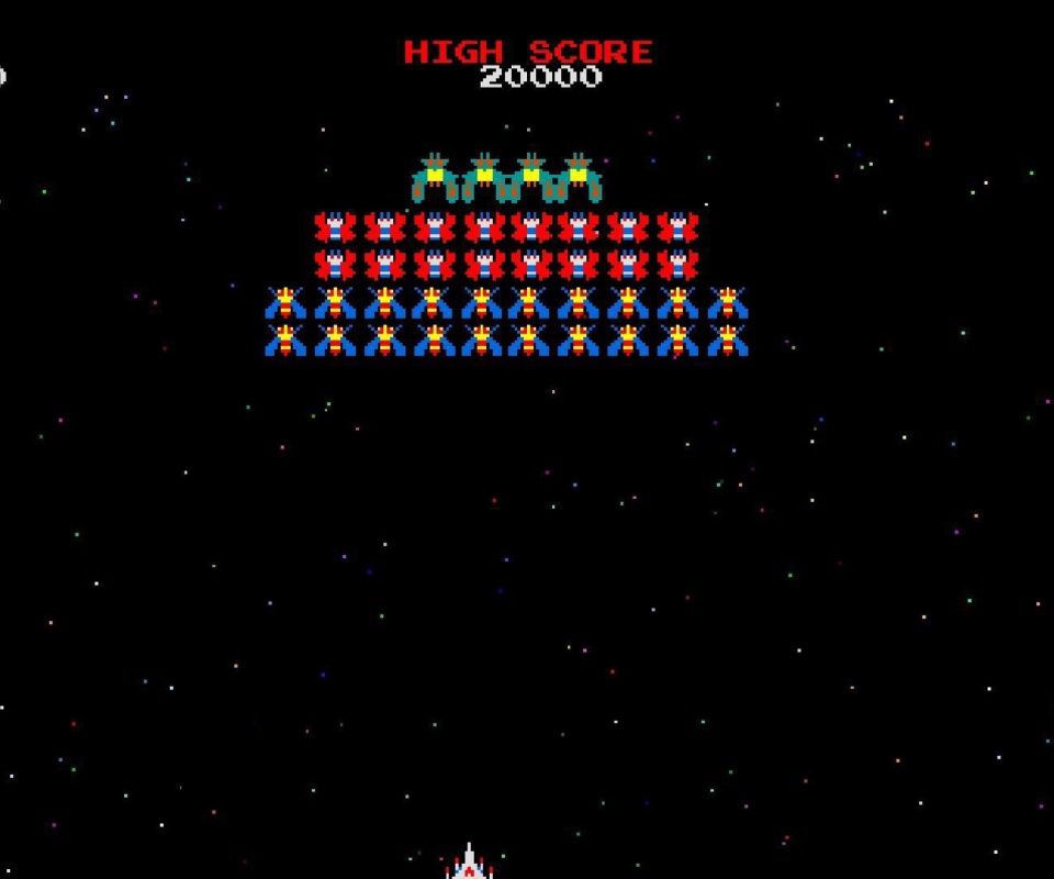 Das Galaxian Galaga Nintendo Arcade Game Wallpaper 960x800