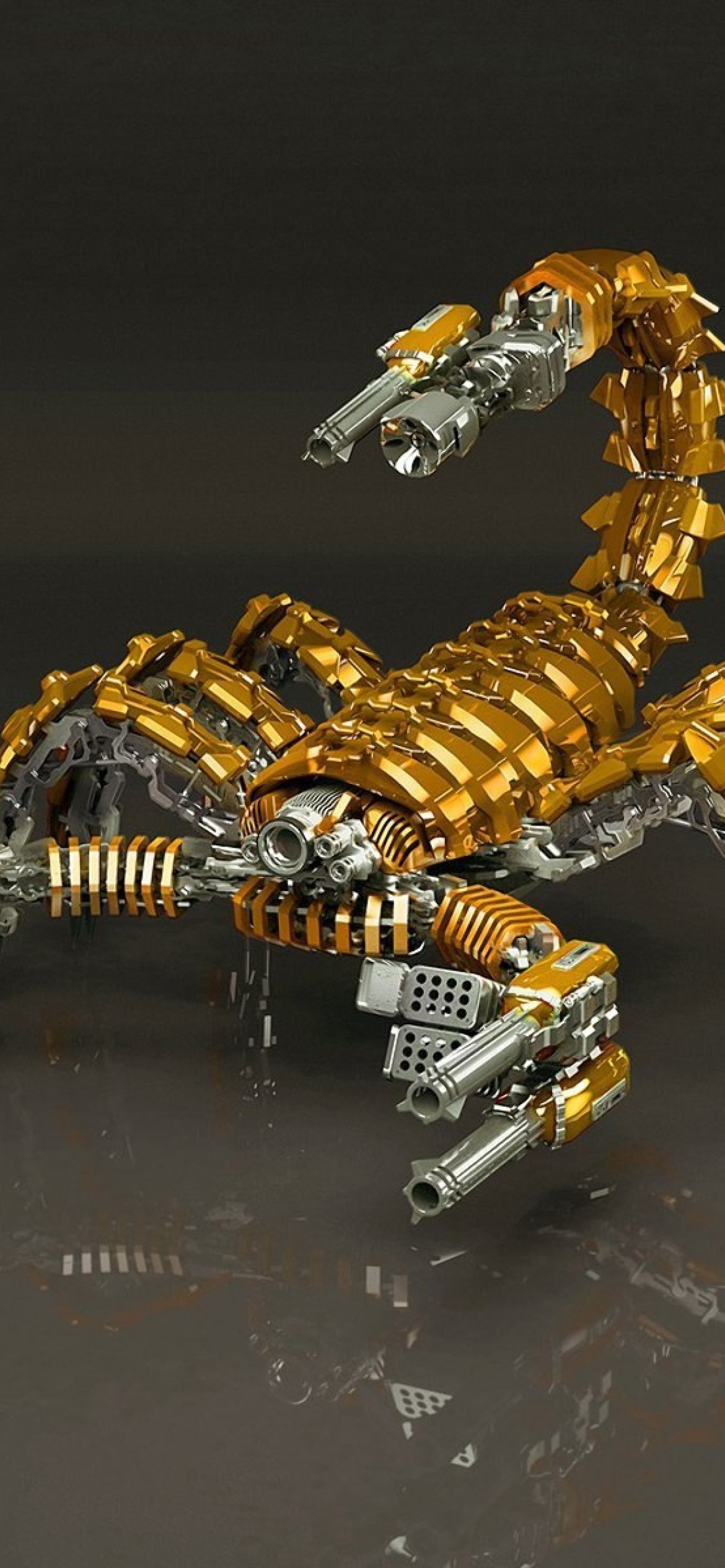 Steampunk Scorpion Robot wallpaper 1170x2532