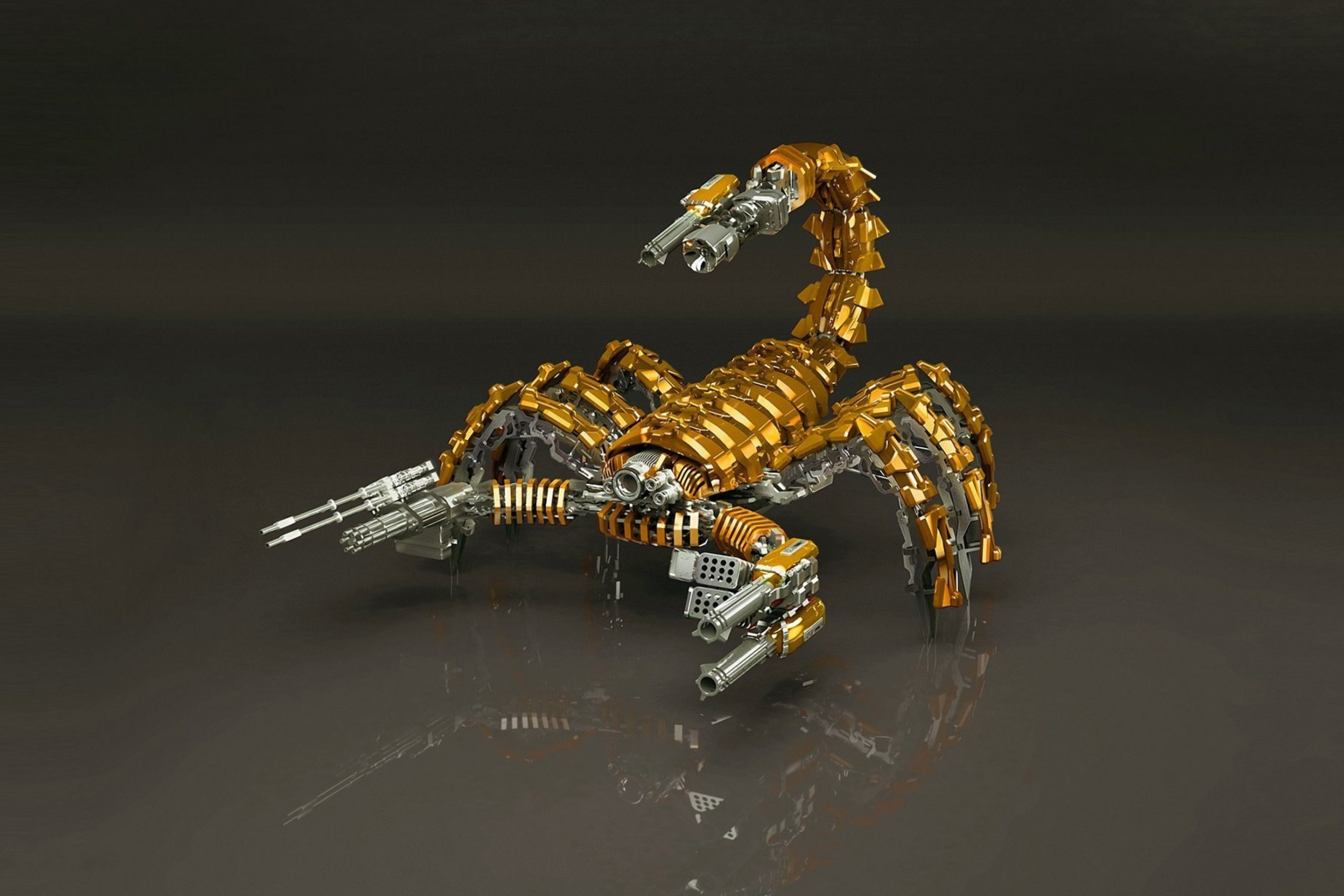 Das Steampunk Scorpion Robot Wallpaper 2880x1920