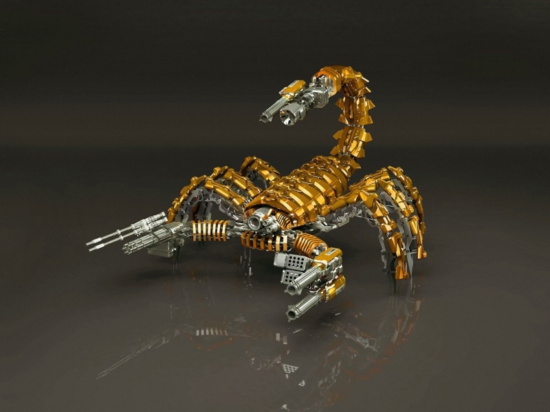 Das Steampunk Scorpion Robot Wallpaper 800x600