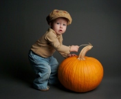 Cute Baby With Pumpkin screenshot #1 176x144