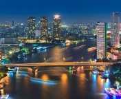 Screenshot №1 pro téma Bangkok and Chao Phraya River 176x144