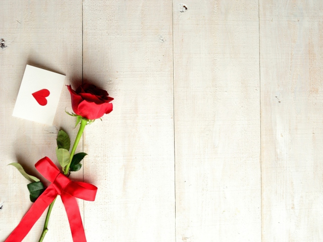 Love Letter And Red Rose wallpaper 640x480