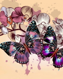 Fondo de pantalla Butterflies 128x160