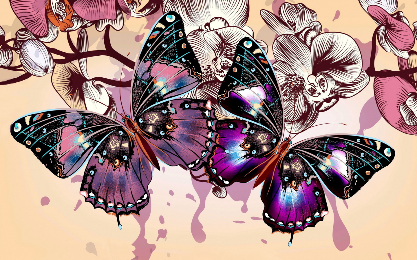 Обои Butterflies 1440x900