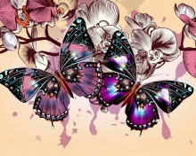 Fondo de pantalla Butterflies 220x176