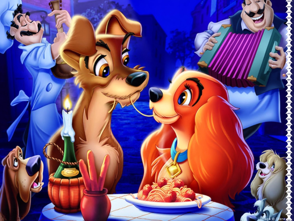Lady And The Tramp wallpaper 1024x768