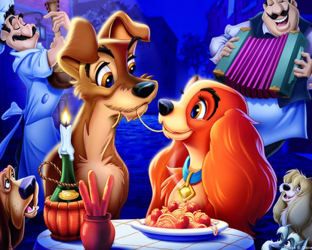 Lady And The Tramp wallpaper 1280x1024