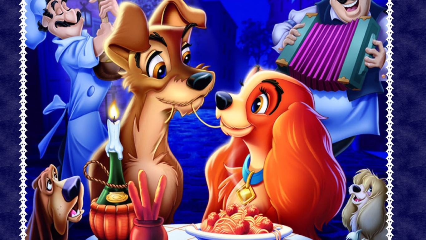 Screenshot №1 pro téma Lady And The Tramp 1366x768