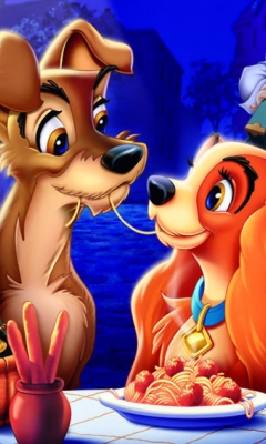 Das Lady And The Tramp Wallpaper 240x400