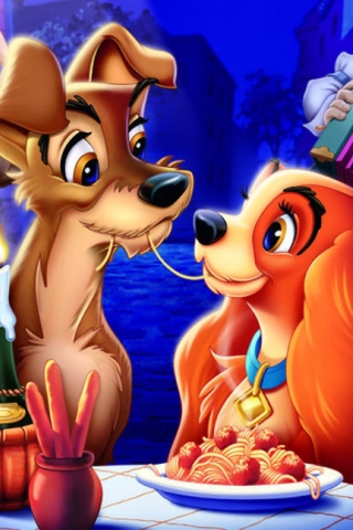 Das Lady And The Tramp Wallpaper 320x480