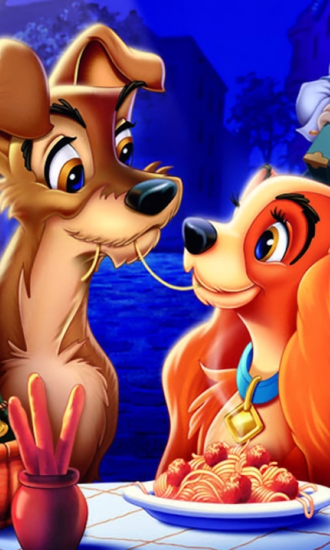 Das Lady And The Tramp Wallpaper 480x800