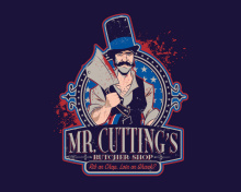 Mr Cuttings Butcher wallpaper 220x176