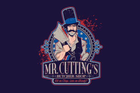 Mr Cuttings Butcher wallpaper 480x320