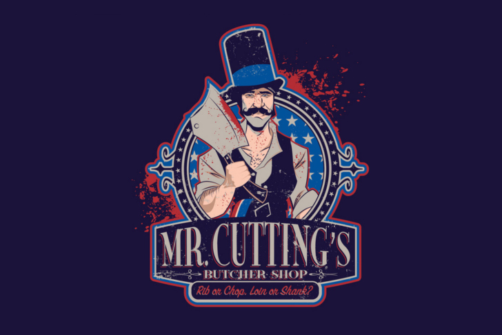 Mr Cuttings Butcher wallpaper