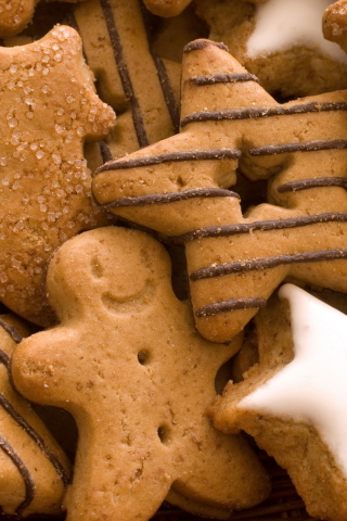 Das Christmas Ginger Cookies Wallpaper 320x480