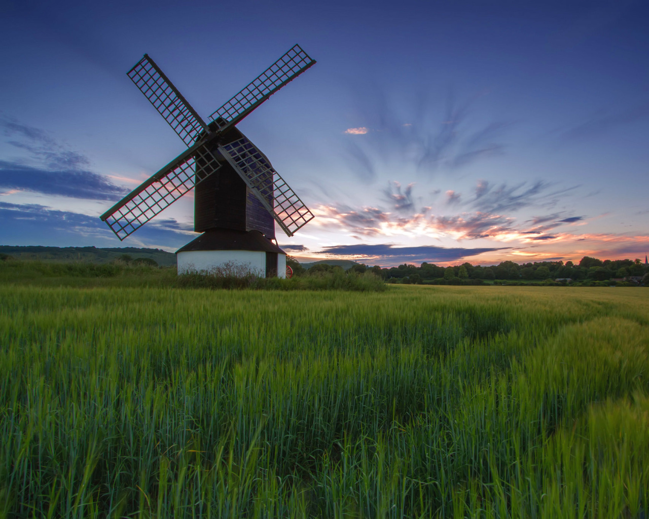 Windmill in Netherland wallpaper 1280x1024