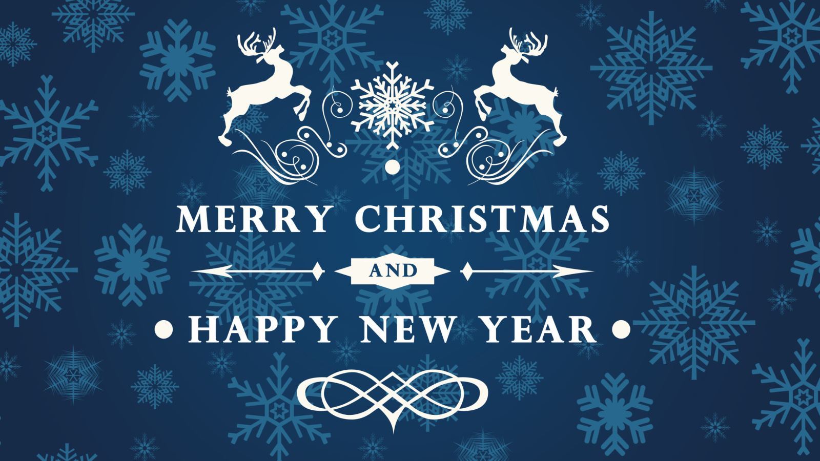 Screenshot №1 pro téma Reindeer wish Merry Christmas and Happy New Year 1600x900