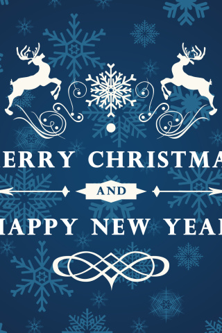 Sfondi Reindeer wish Merry Christmas and Happy New Year 320x480