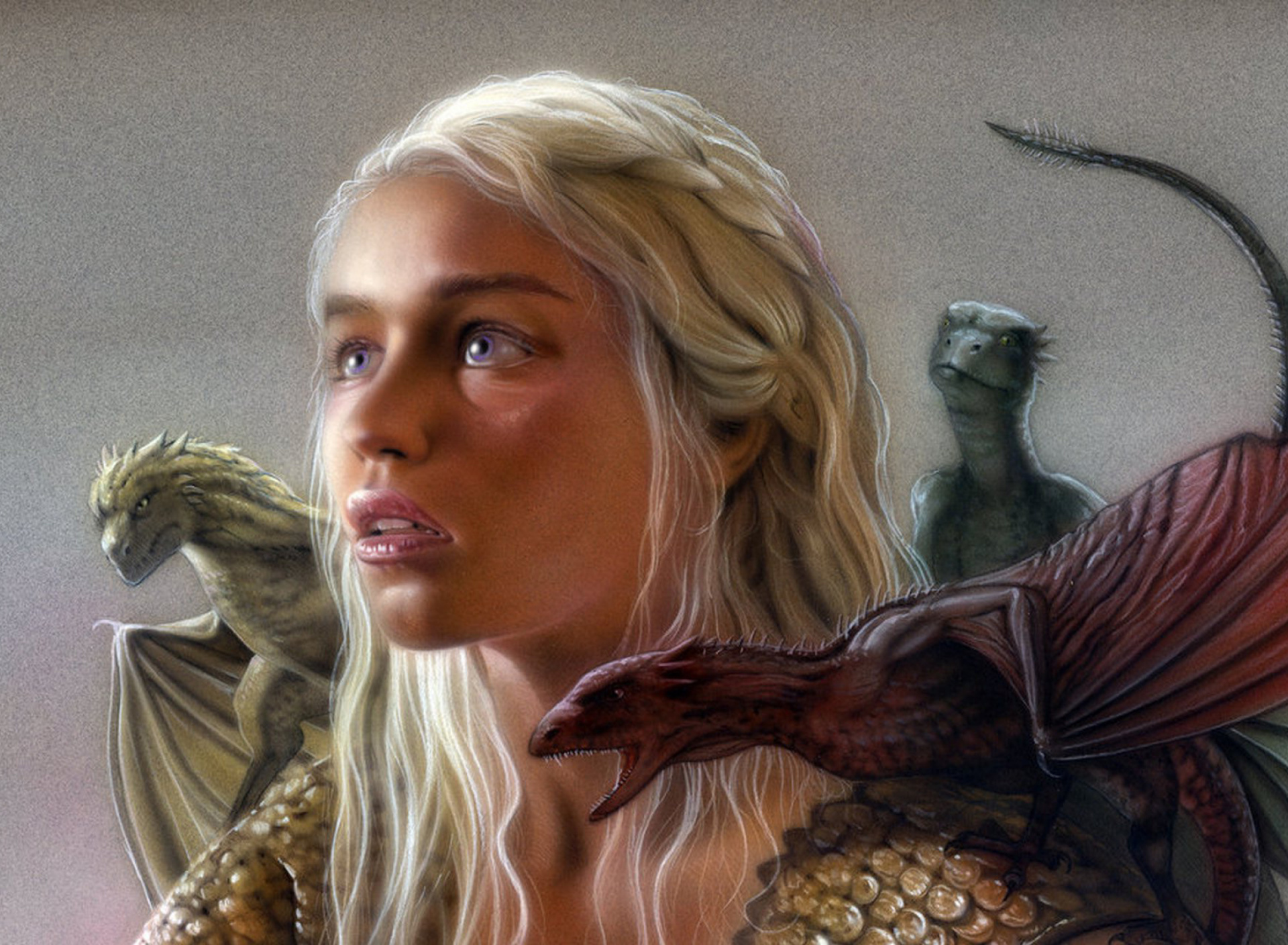 Emilia Clarke as Daenerys Targaryen wallpaper 1920x1408
