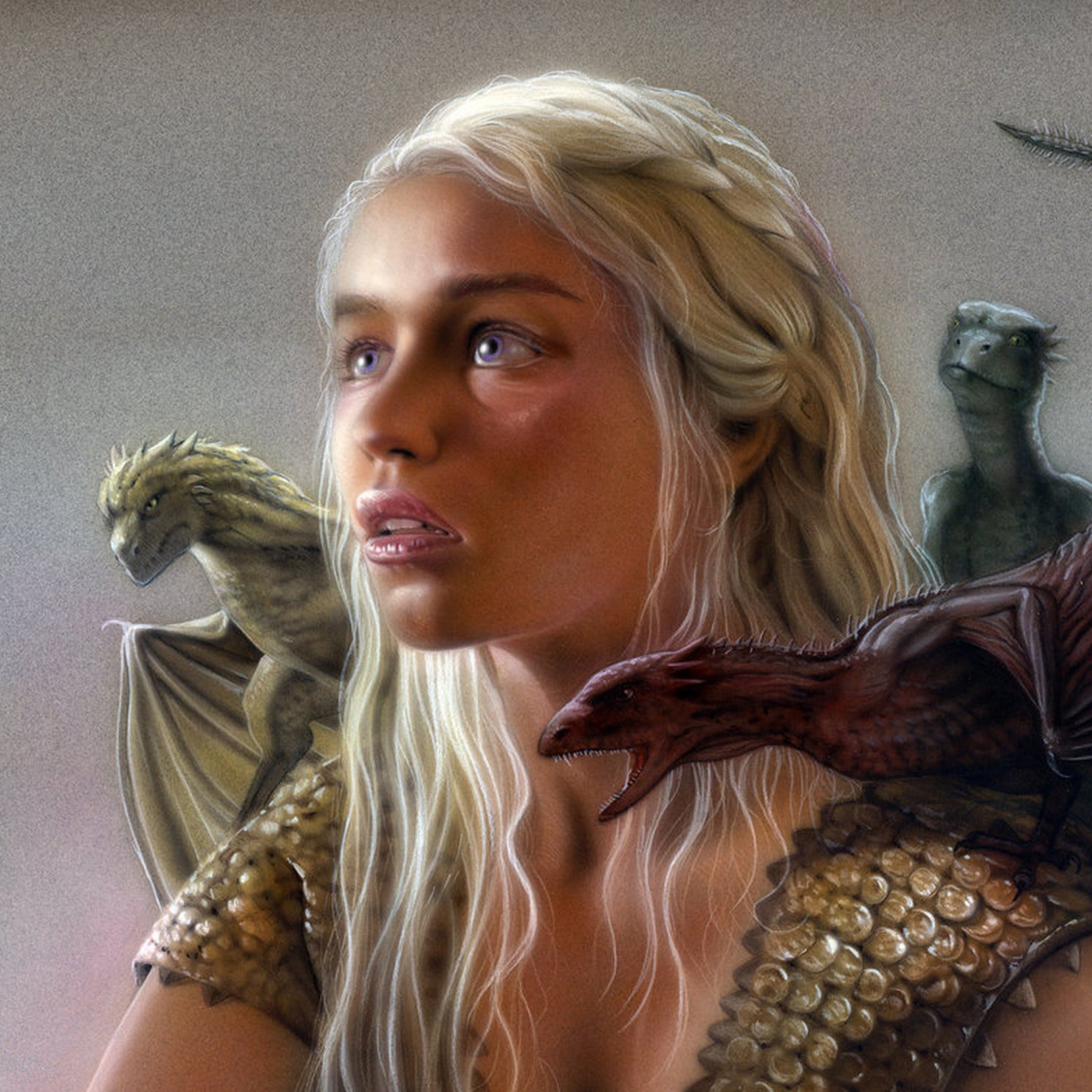 Fondo de pantalla Emilia Clarke as Daenerys Targaryen 2048x2048