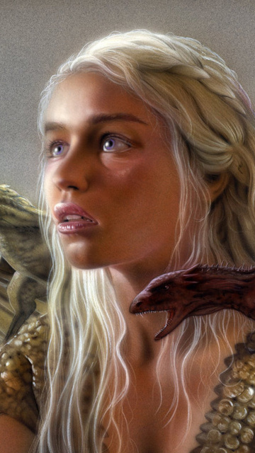Emilia Clarke as Daenerys Targaryen wallpaper 360x640
